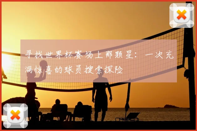 寻找世界杯赛场上那颗星:一次充满惊喜的球员搜索探险